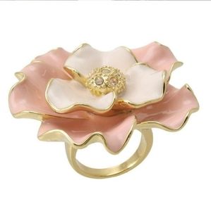 Pale pink enamel Wildfox Ring